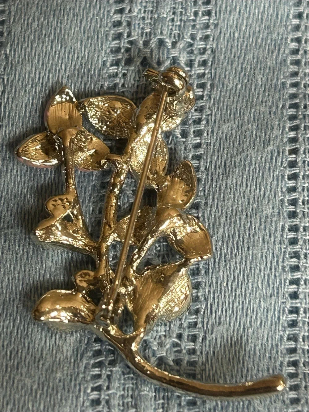 Gold Tone Apple Brooch, teapot brooch and floral brooch -  Teacher core